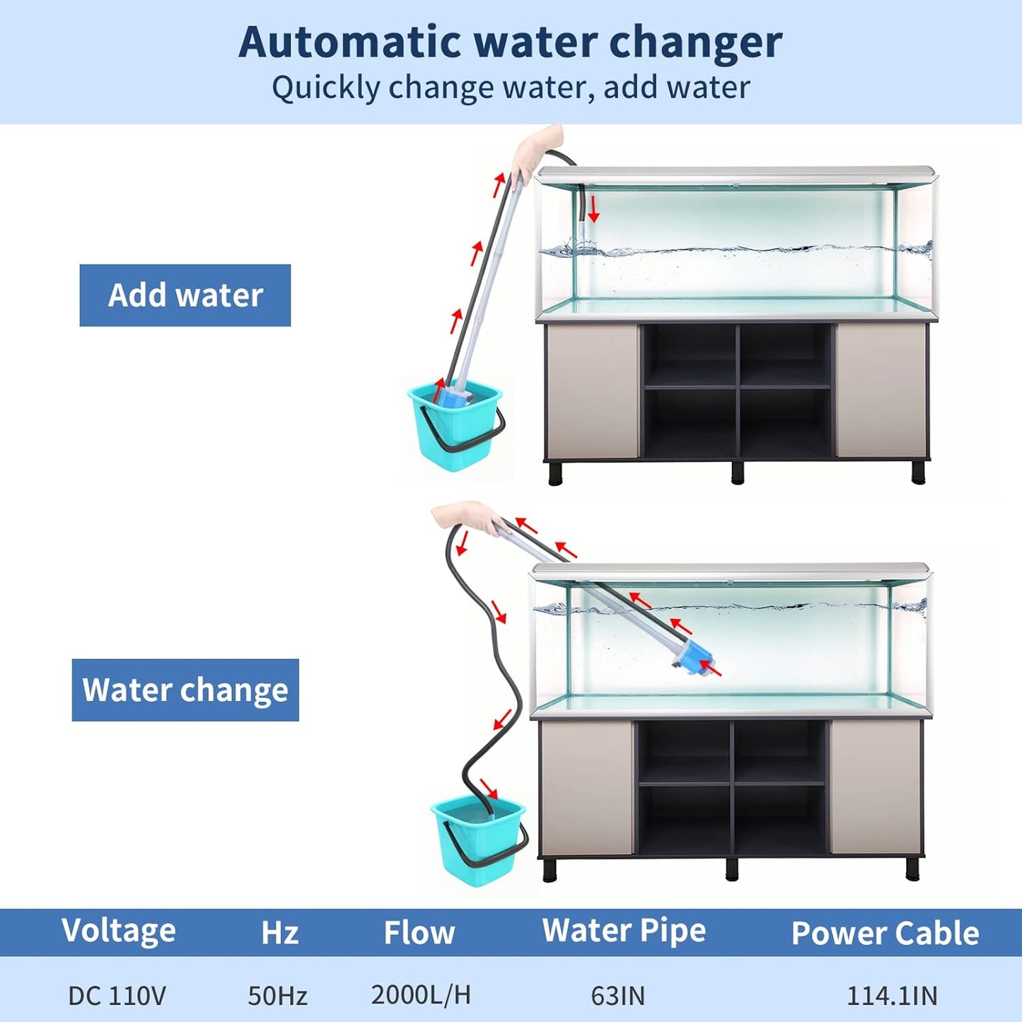 Čistič štěrku pimovo elektrického akvária