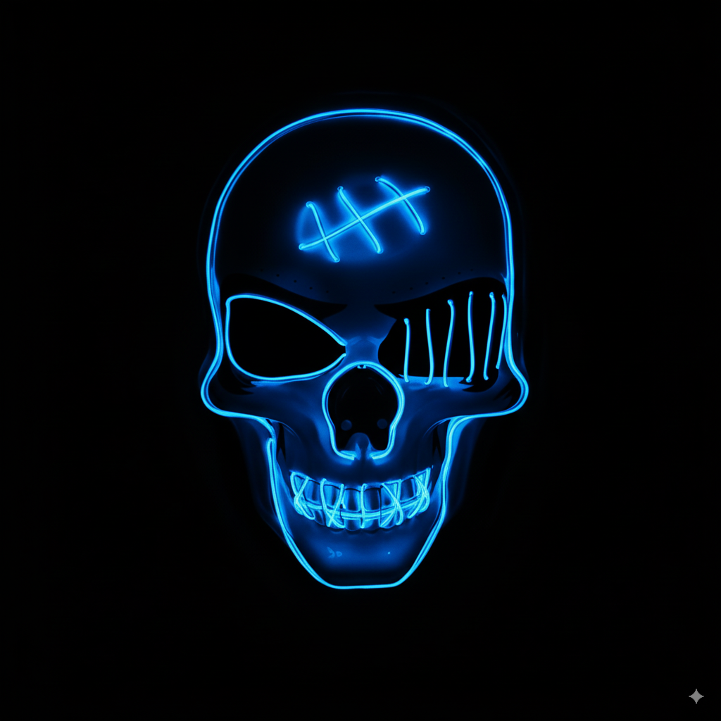 Pimovo™ Halloween LED Skull Mask & Gloves Set