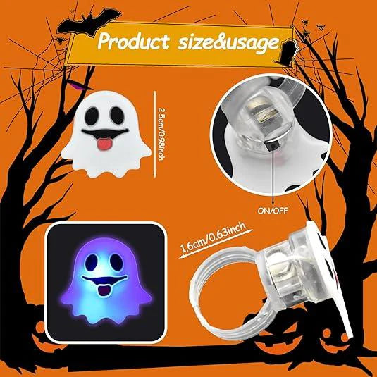 Halloween LED zářící prsteny (50ks)