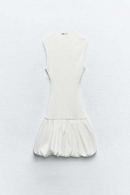 Timeless Elegance Ribbed Mini Dress