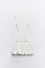 Timeless Elegance Ribbed Mini Dress