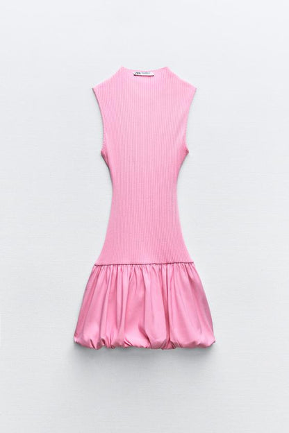 Timeless Elegance Ribbed Mini Dress