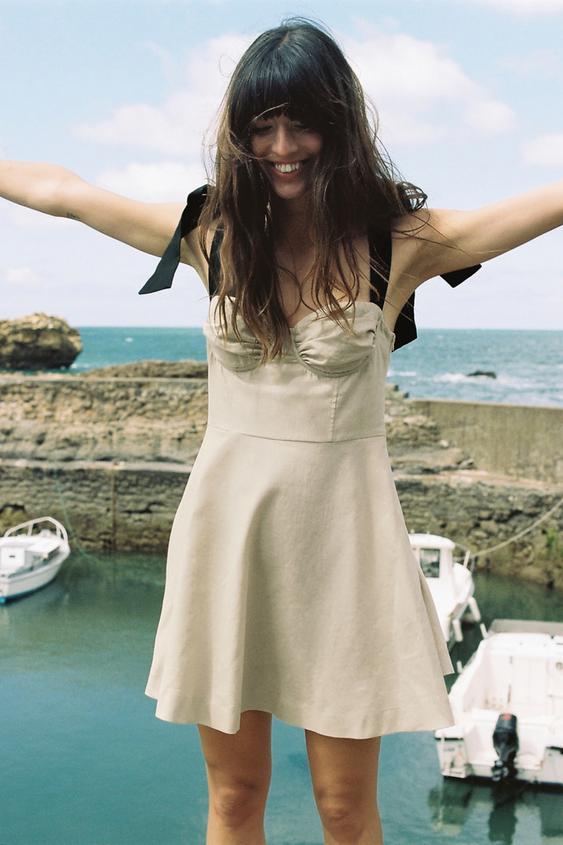 Ruffled High Waist A-line Dress