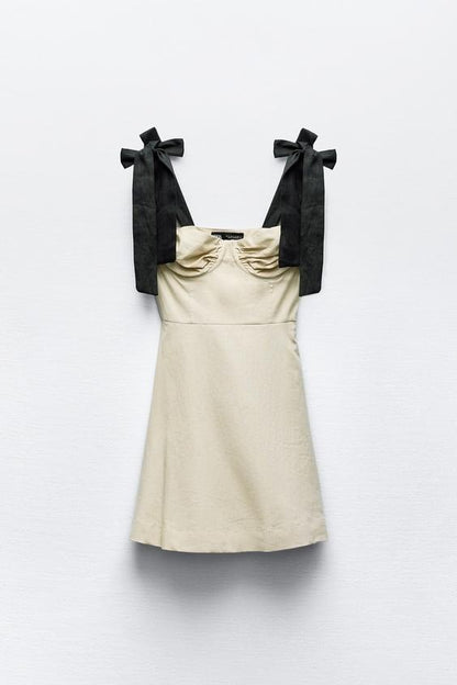 Ruffled High Waist A-line Dress