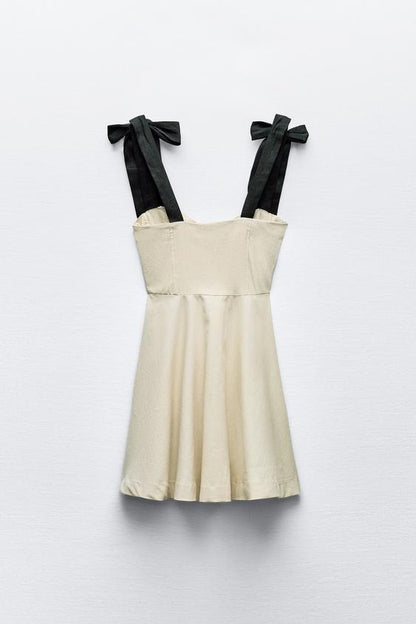 Ruffled High Waist A-line Dress