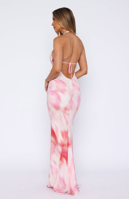 Floral Halter Maxi Dress