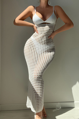 Knitted Strappy Beach Cover-Up Dress