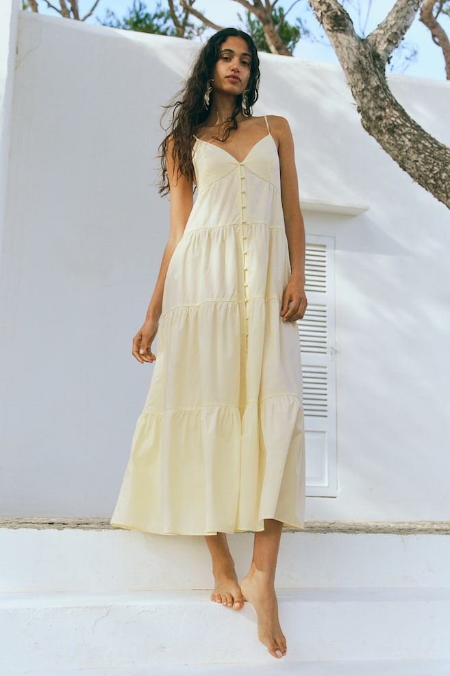 Poplin Backless Maxi Dress