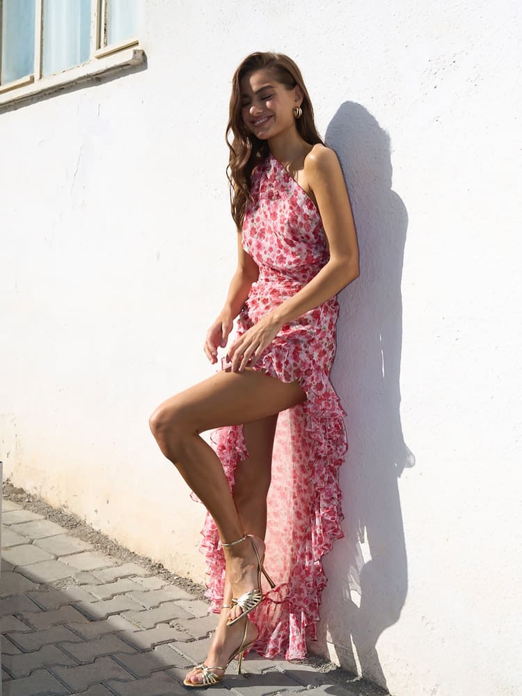 Off-Shoulder Floral Dress