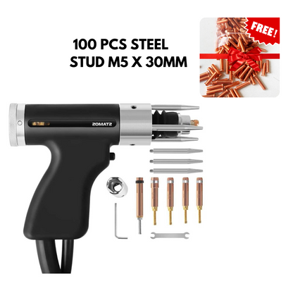 Pimovo PRO SVETSPISTOL + 100 STÅL STÅL DUBB M5 X 30MM