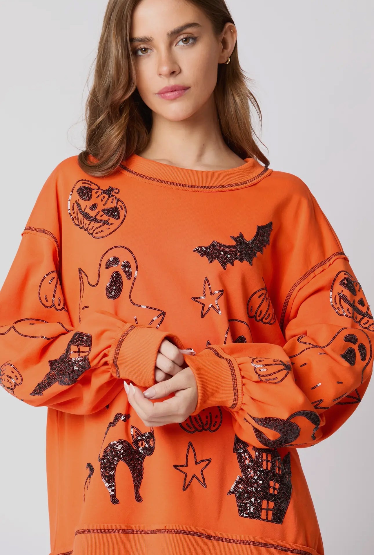 BLACK Halloween 🎃 sequin detailed top RTS