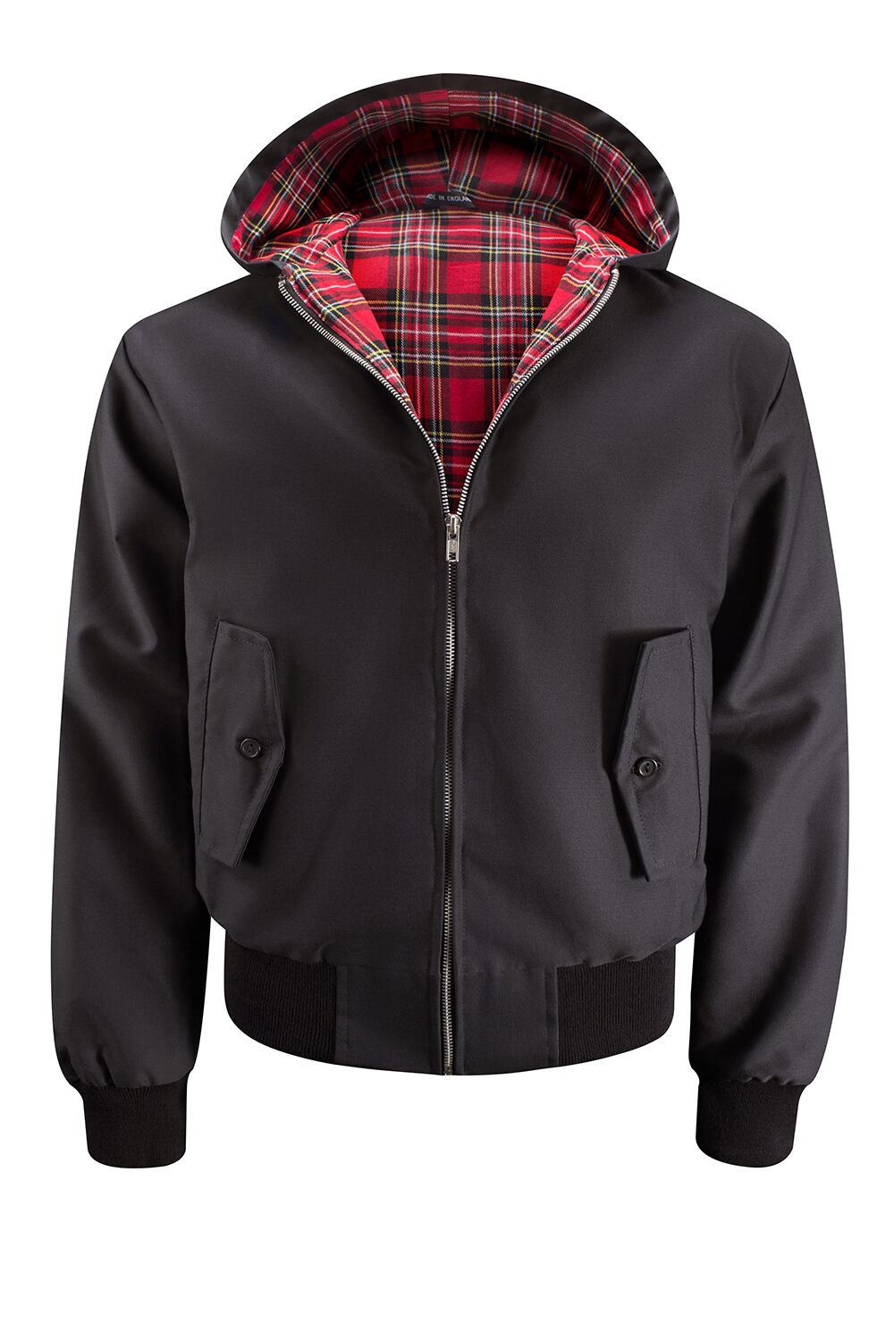 Miesten hupullinen Harrington-takki - Musta