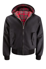 Miesten hupullinen Harrington-takki - Musta