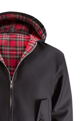 Miesten hupullinen Harrington-takki - Musta