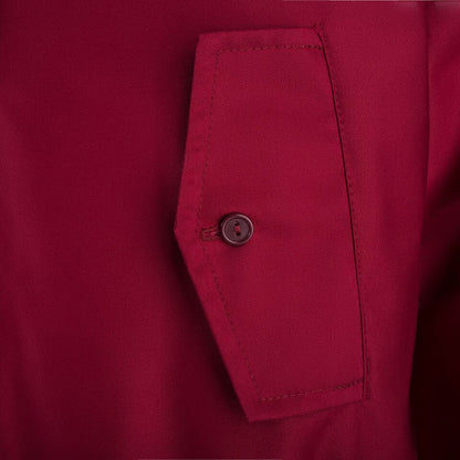 Mens Hooded Harrington Jacket - Burgundy
