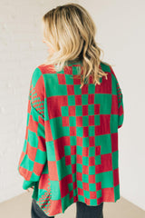 Checked Out Cardigan