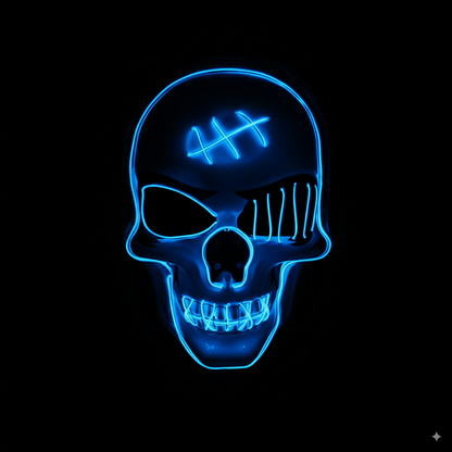 Pimovo™ Halloween LED Skull Mask & Gloves Set