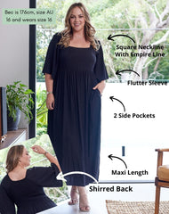 Estelle | Black Maxi Dress