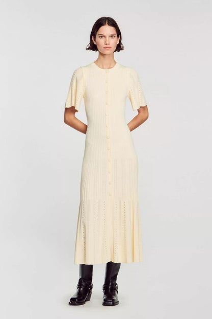 Knitted Fishtail Midi Dress
