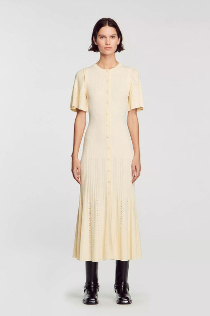 Knitted Fishtail Midi Dress