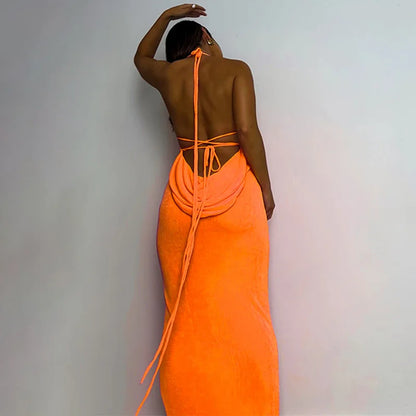 Sultry Maxi Backless Dress