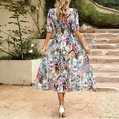 Imogen V-neck midi dress