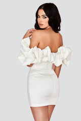 Ruffle Off Shoulder Bodycon Dress