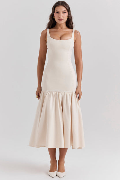 Dropped Waist Midi Dress