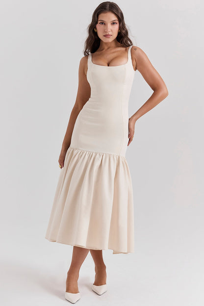 Dropped Waist Midi Dress