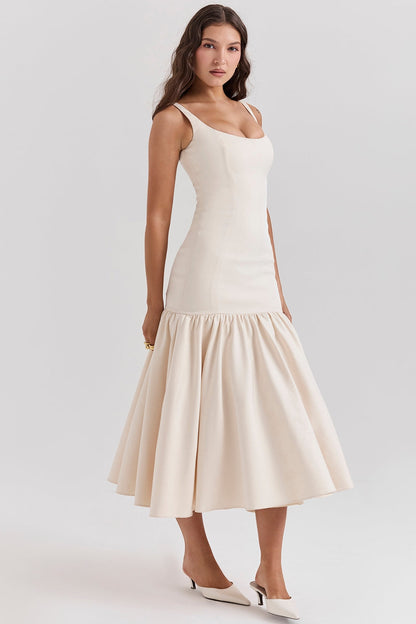Dropped Waist Midi Dress