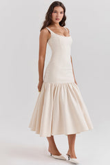 Dropped Waist Midi Dress