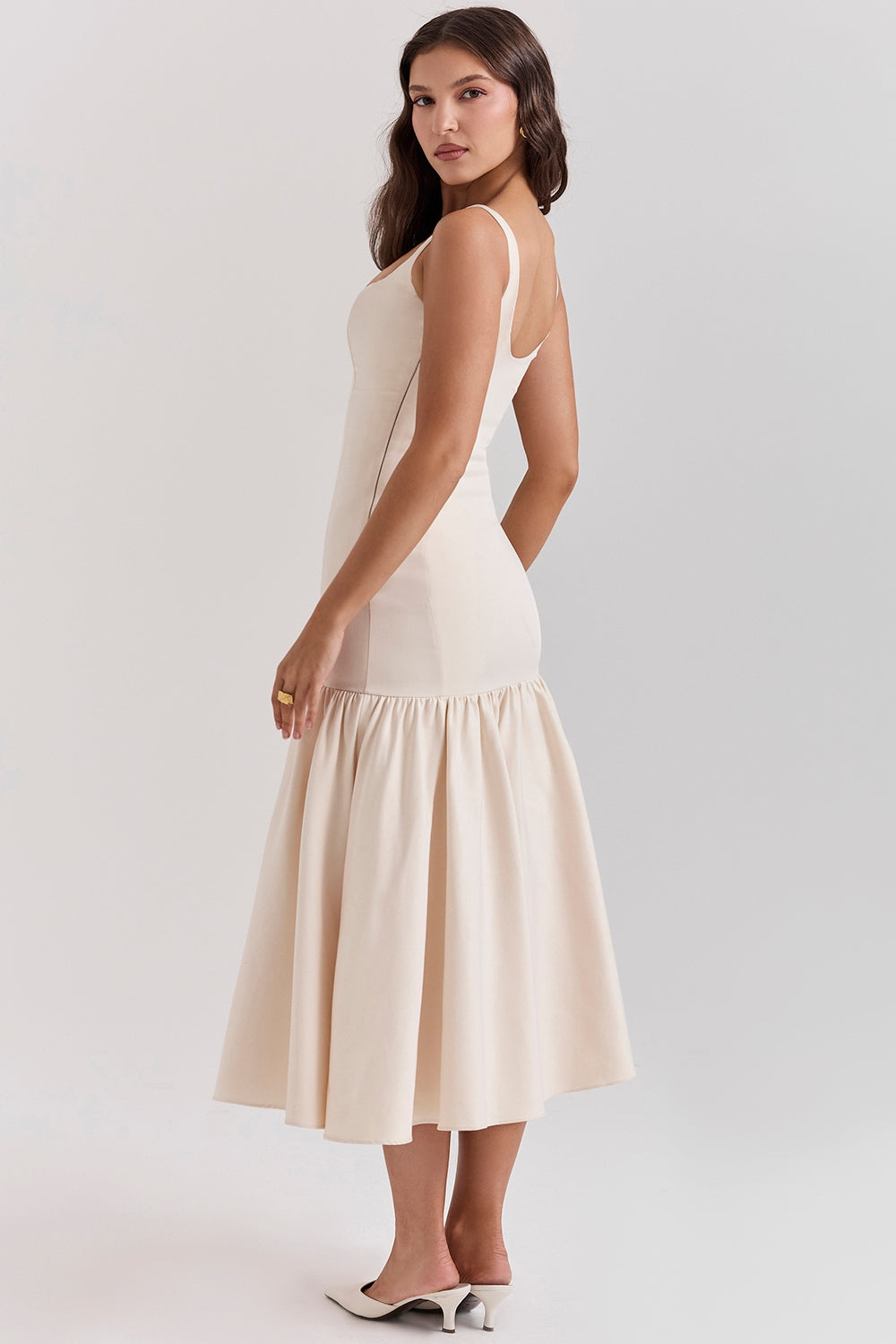 Dropped Waist Midi Dress