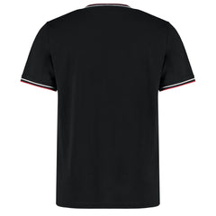 Mens Tipped T-Shirt - Black/White/Red
