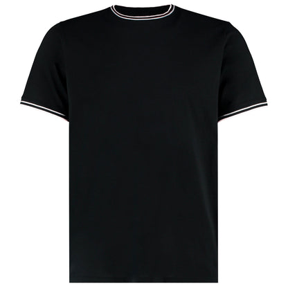 Mens Tipped T-Shirt - Black/White/Grey