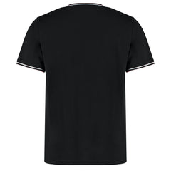Mens Tipped T-Shirt - Black/White/Grey