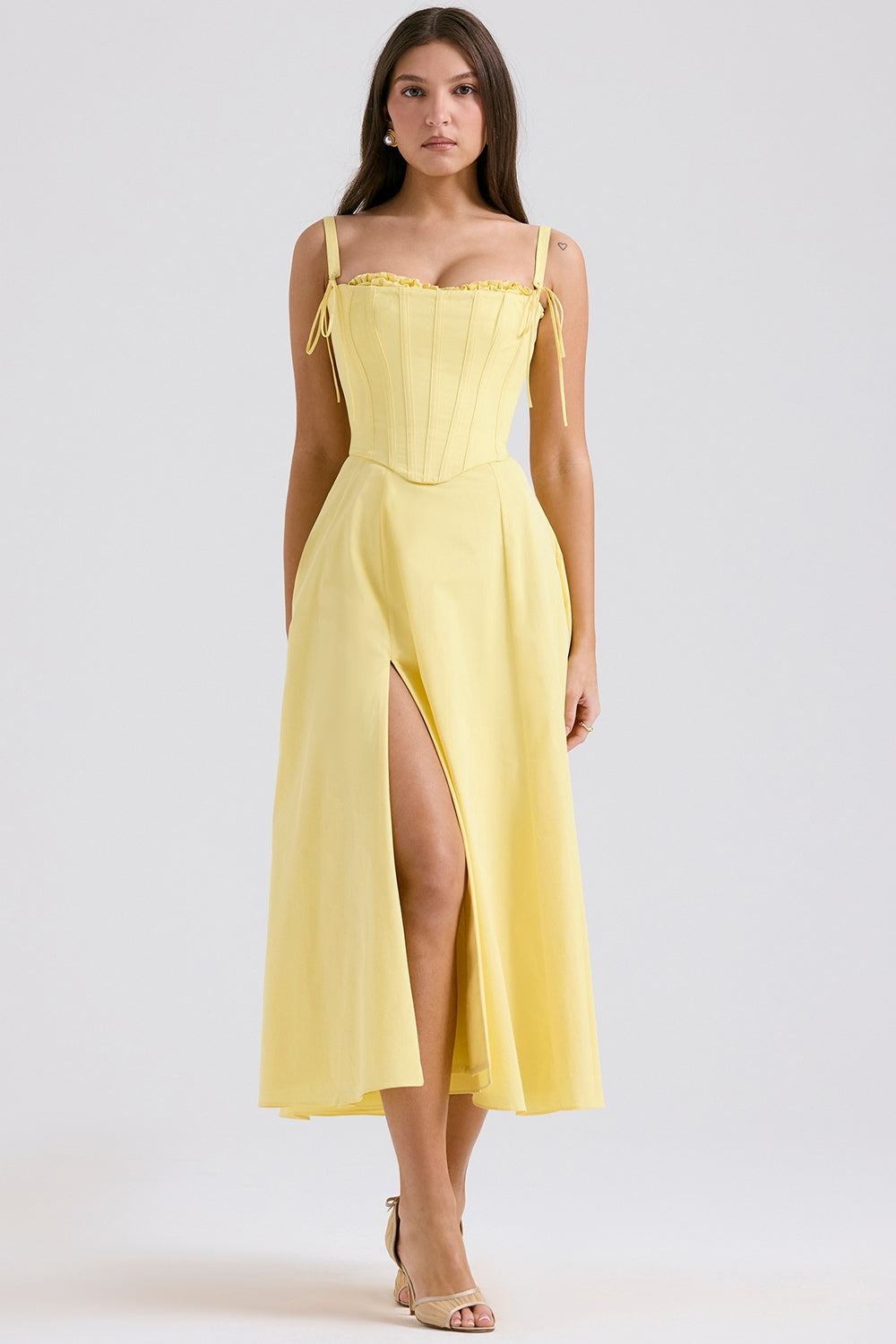 Lacework Slit Dress Set