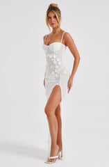Elegant Sheer Mesh Maxi Dress