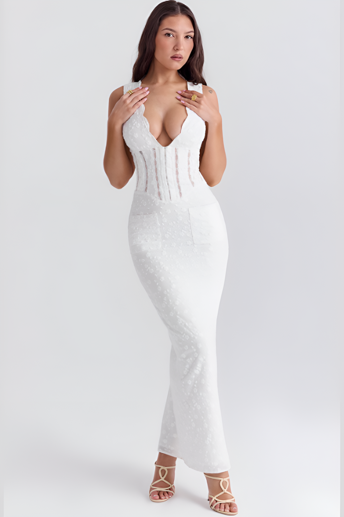 Elegance in Bloom Lace Corset Dress
