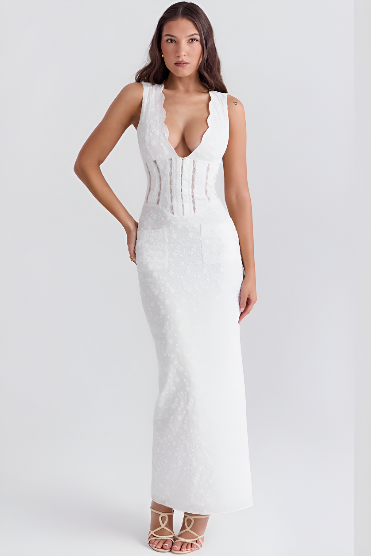 Elegance in Bloom Lace Corset Dress