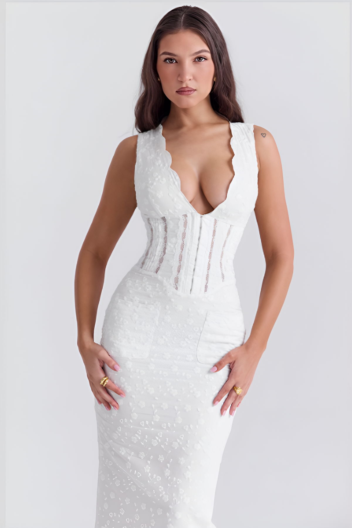 Elegance in Bloom Lace Corset Dress