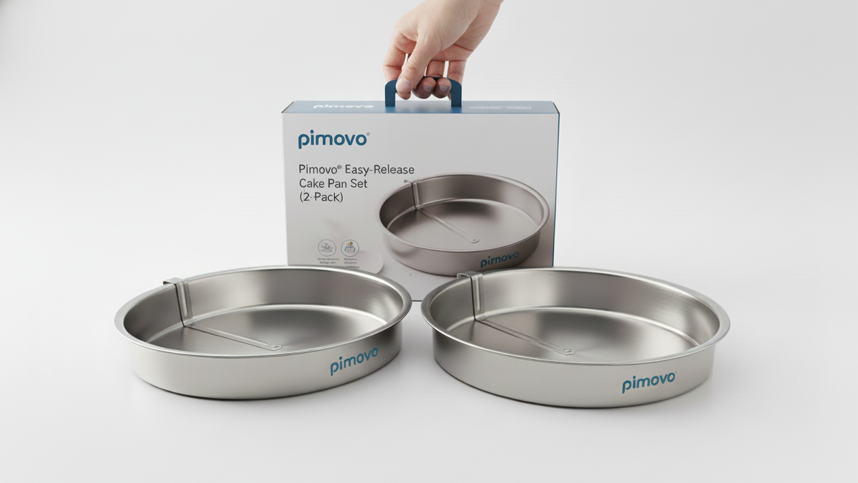 Pimovo® nemt-løsnings kageform sæt (2-pak)