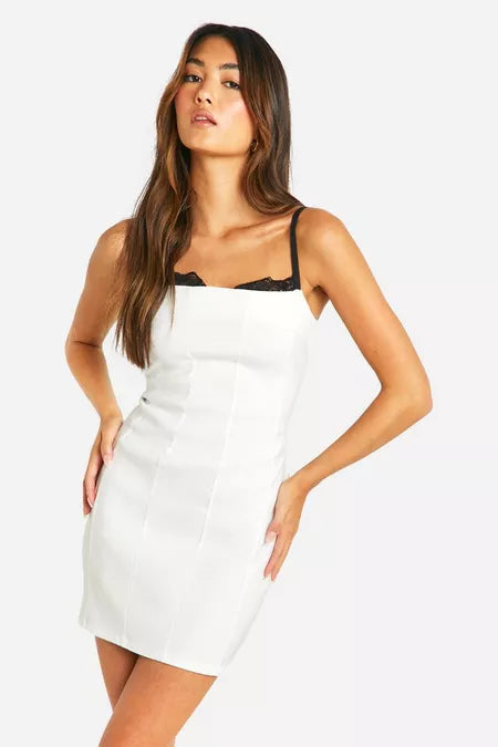Lace Patchwork Bodycon Dress
