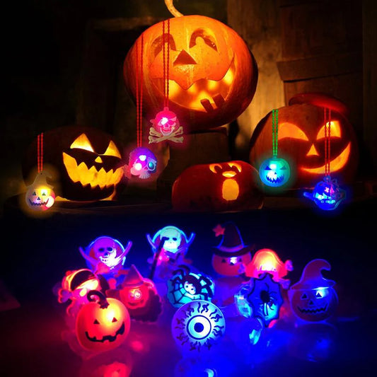 Halloween LED zářící prsteny (50ks)