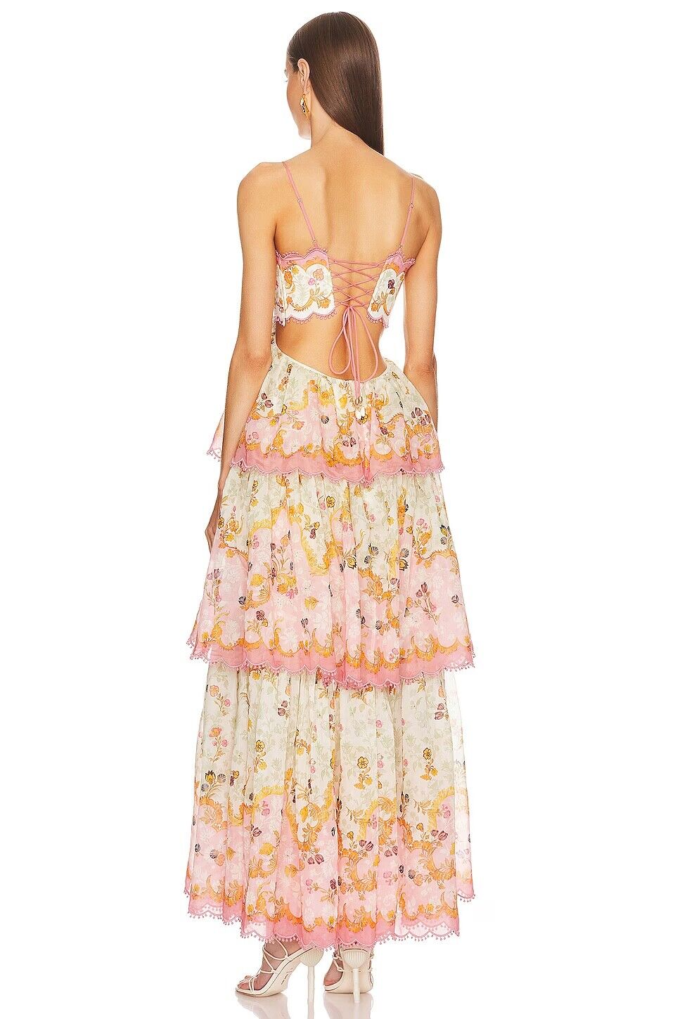 Embroidered Strapless Suspender Dress
