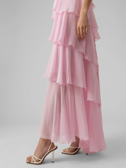 Chiffon Ruffled Maxi Dress