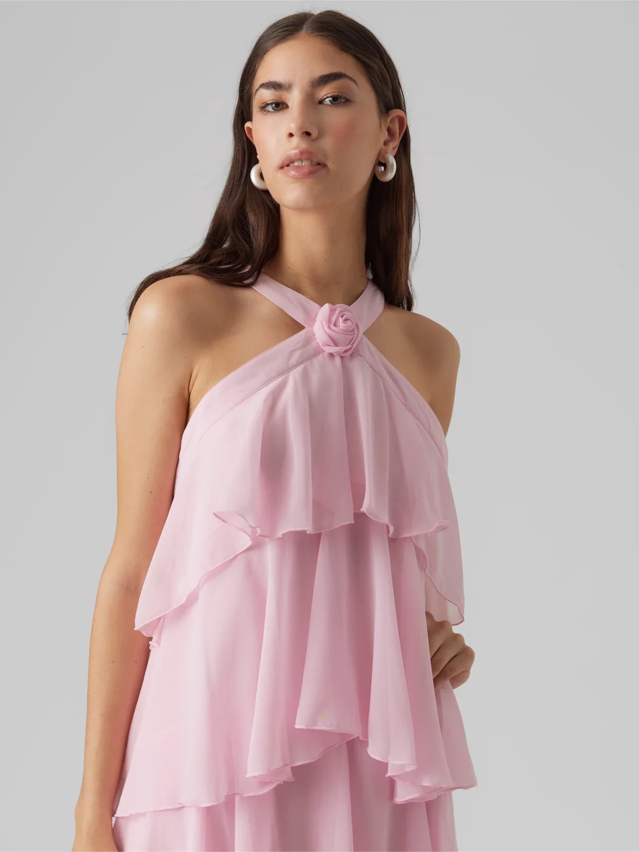 Chiffon Ruffled Maxi Dress
