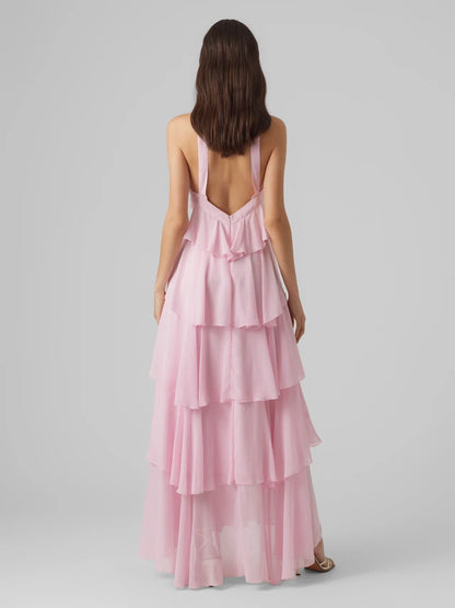 Chiffon Ruffled Maxi Dress